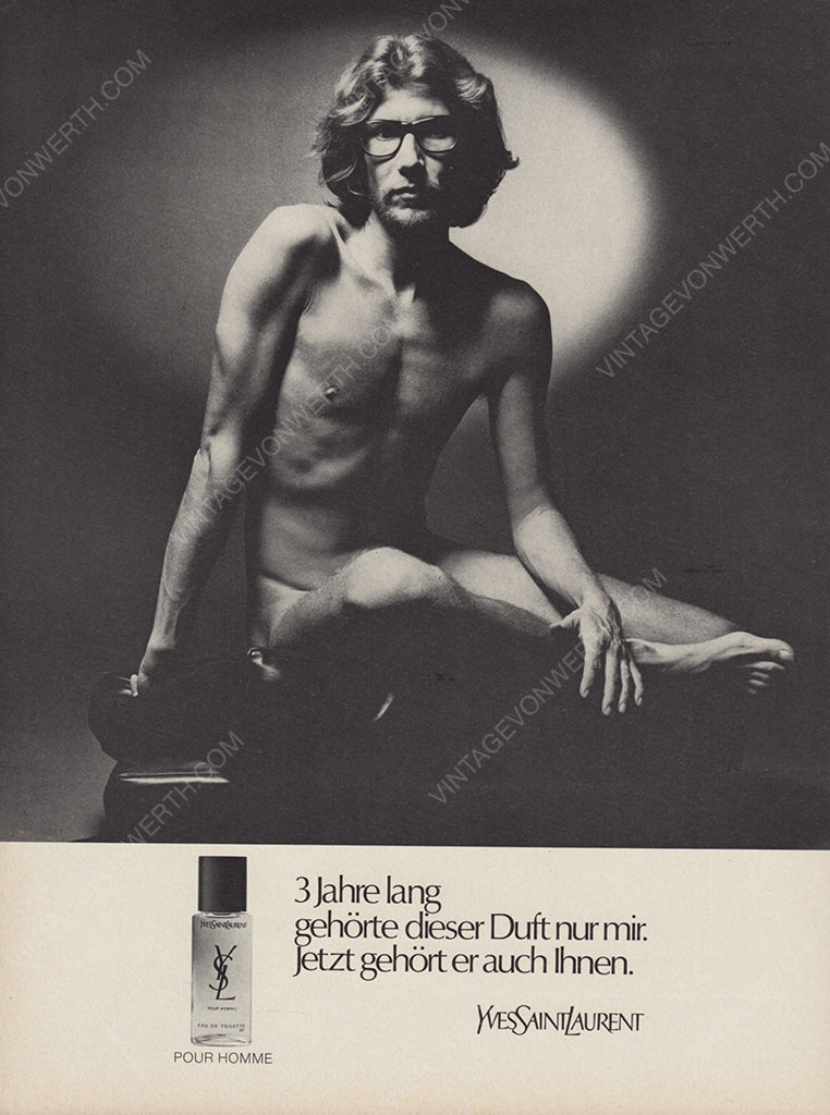 YVES SAINT LAURENT 1972 Perfume Vintage Print Advertisement Magazine Ad