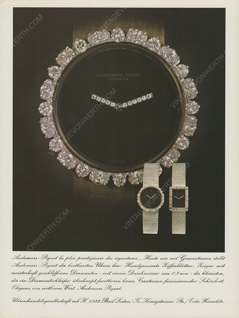 AUDEMARS-PIGUET 1973 Watches Vintage Print Advertisement