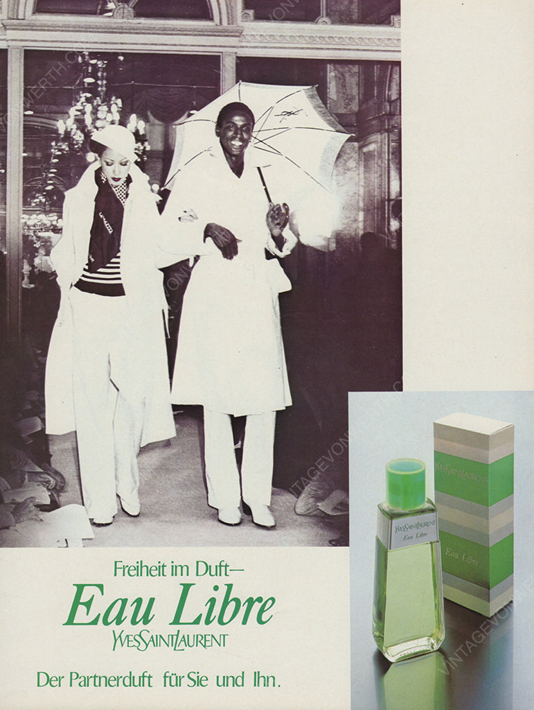 YVES SAINT LAURENT 1975 Perfume Vintage Print Advertisement Magazine Ad