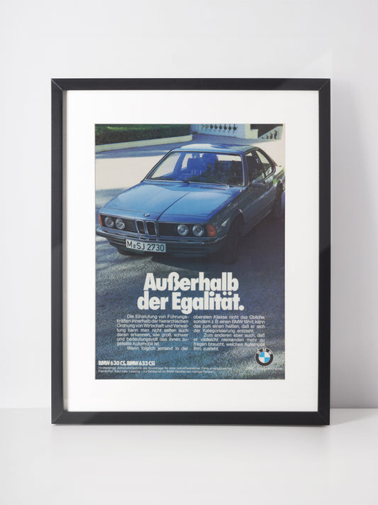 BMW 1976 Vintage Print Advertisement 1970s Classic Car Magazine Ad