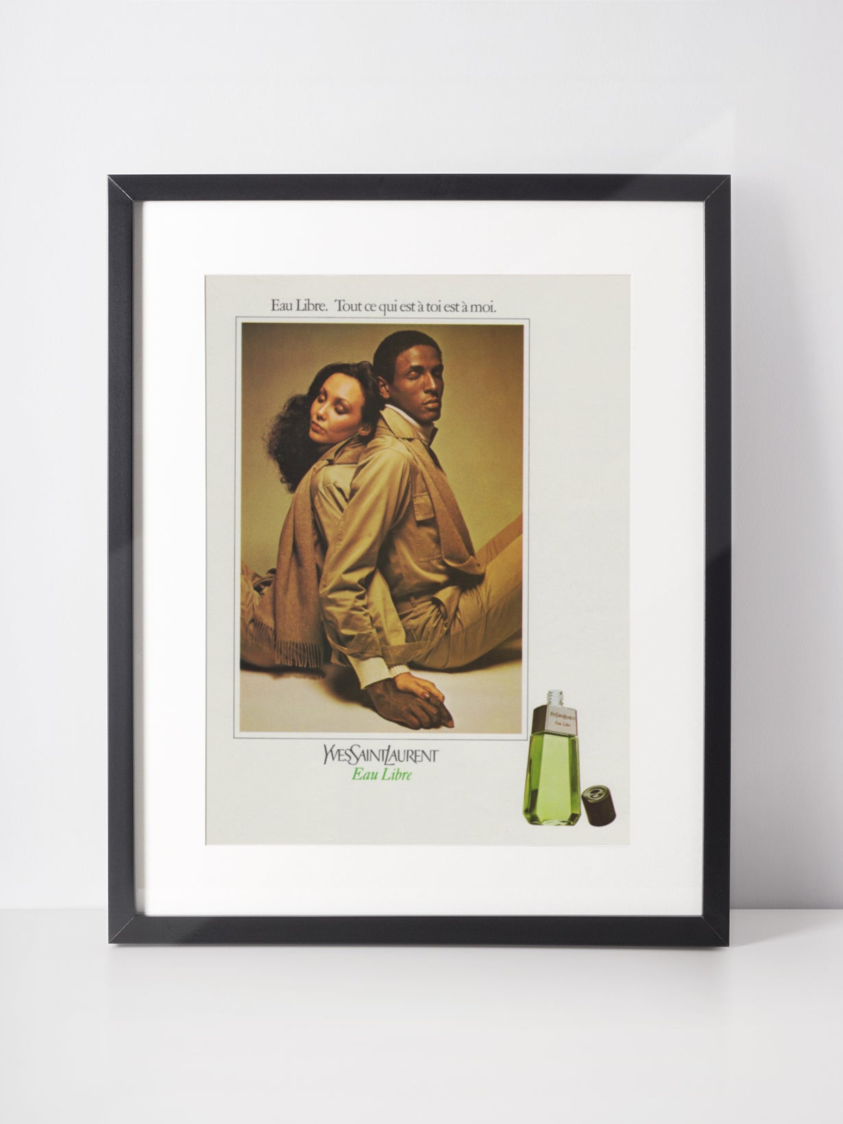 YVES SAINT LAURENT 1976 Eau Libre Perfume Vintage Print Advertisement Fragrance