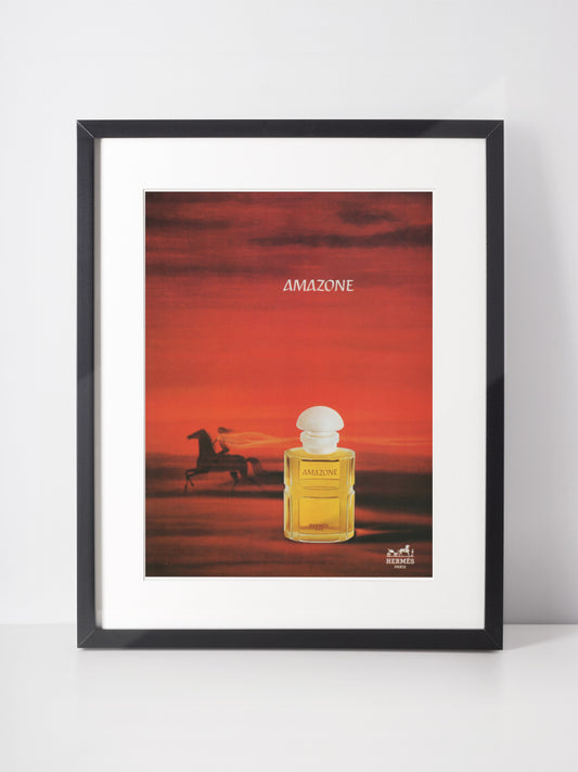 HERMÈS 1976 Vintage Advertisement 1970s Perfume Ad Amazone
