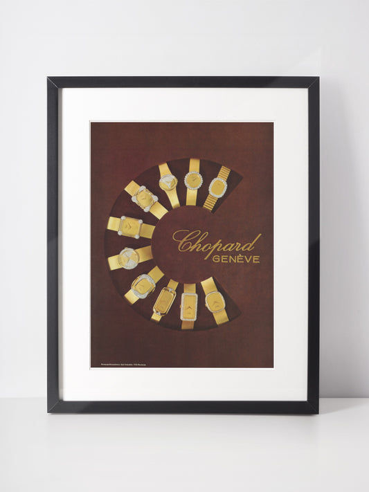 CHOPARD 1976 Vintage Print Advertisement Luxury Watches Magazine Ad