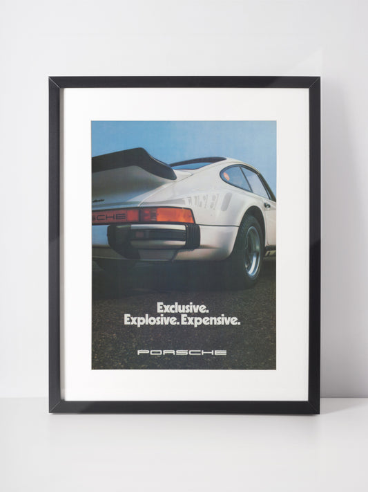 PORSCHE 1976 Vintage Print Advertisement 1970s Classic Car Magazine Ad