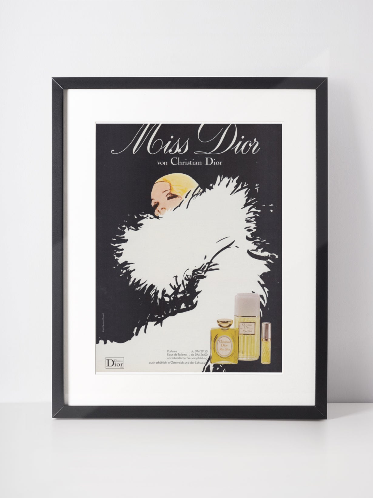 CHRISTIAN DIOR 1976 Vintage Advertisement 1970s Parfum Perfume Print Ad René Gruau