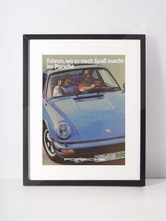 PORSCHE 1976 Vintage Print Advertisement 1970s Classic Car Magazine Ad