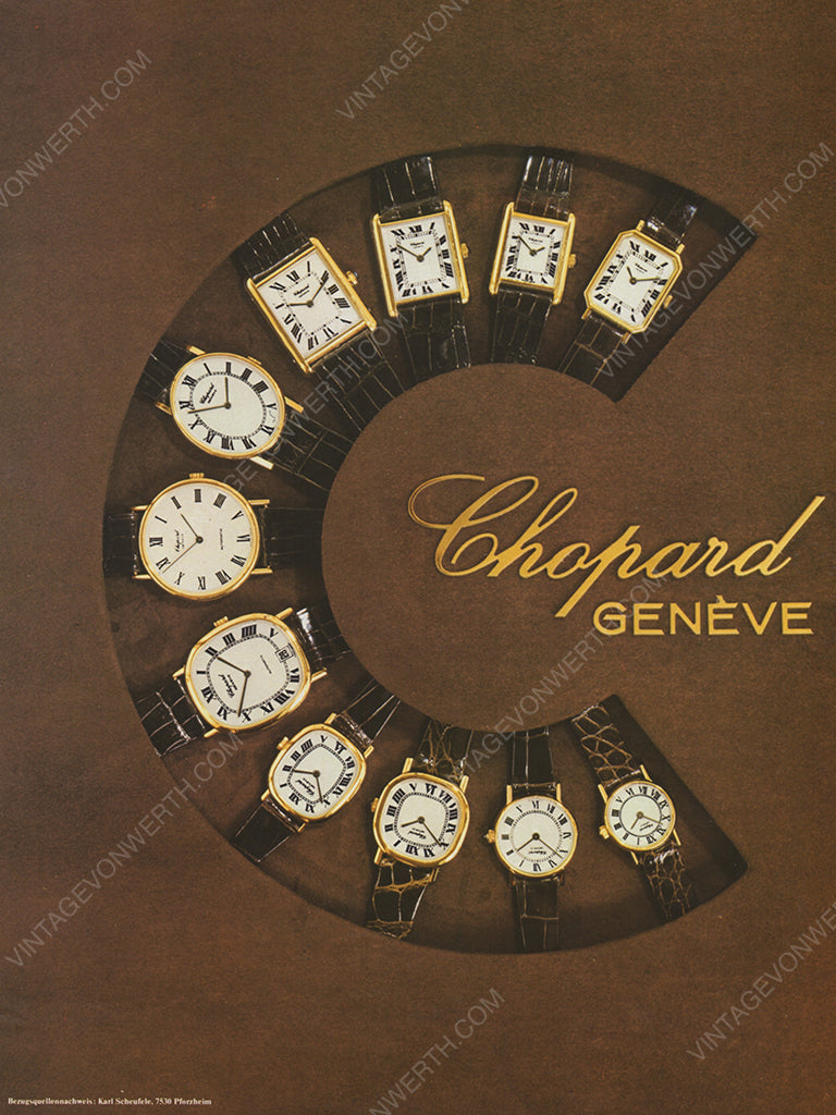 CHOPARD 1977 Vintage Print Advertisement Luxury Watches Magazine Ad