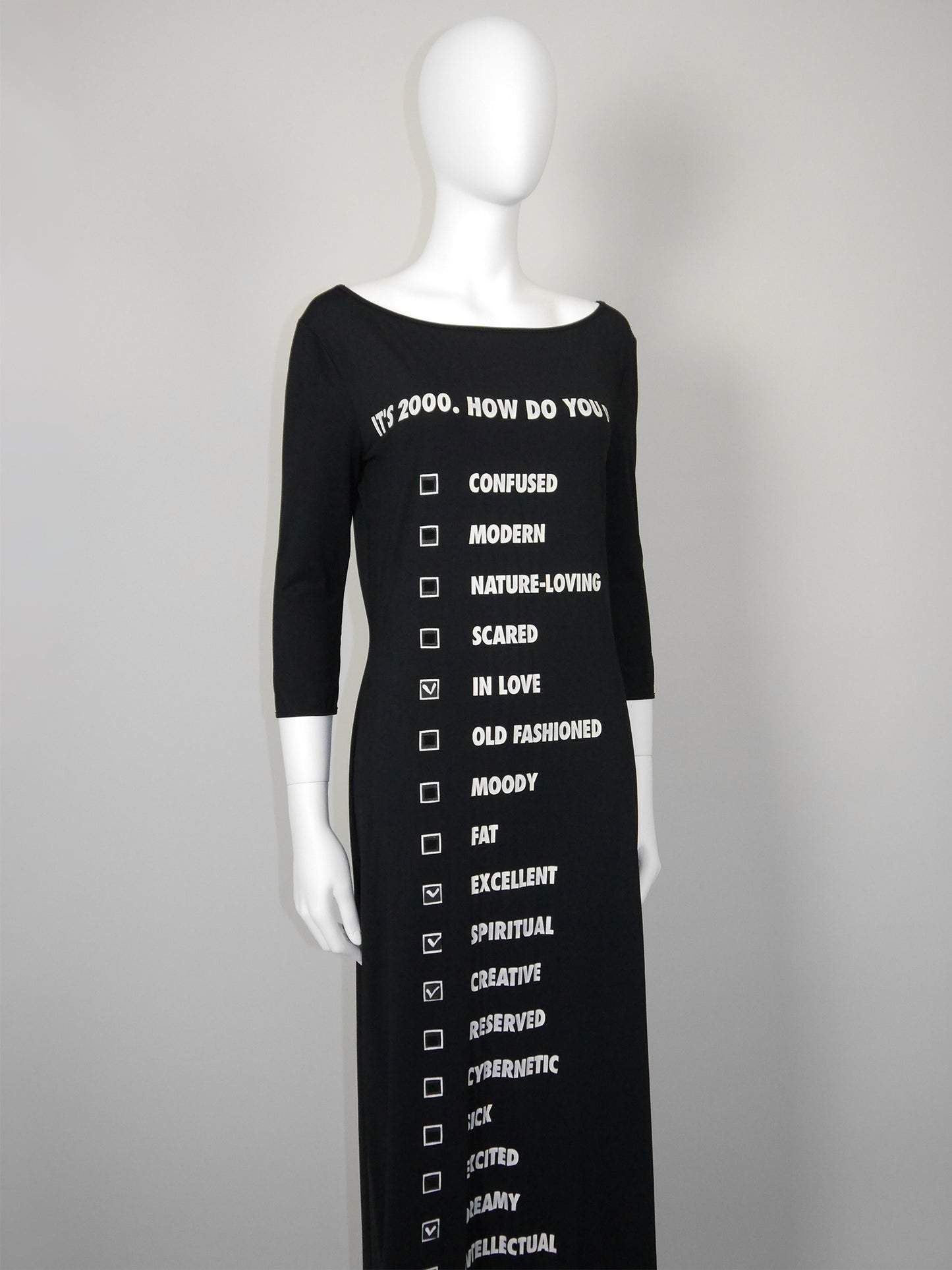 MOSCHINO 1990s 2000s Vintage Millennium Mood Maxi Dress Size L