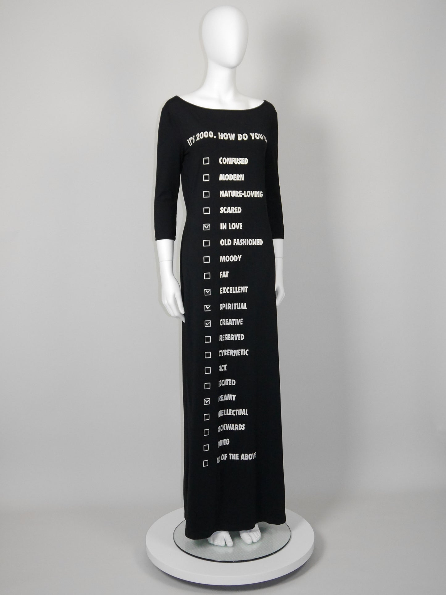 MOSCHINO 1990s 2000s Vintage Millennium Mood Maxi Dress Size L