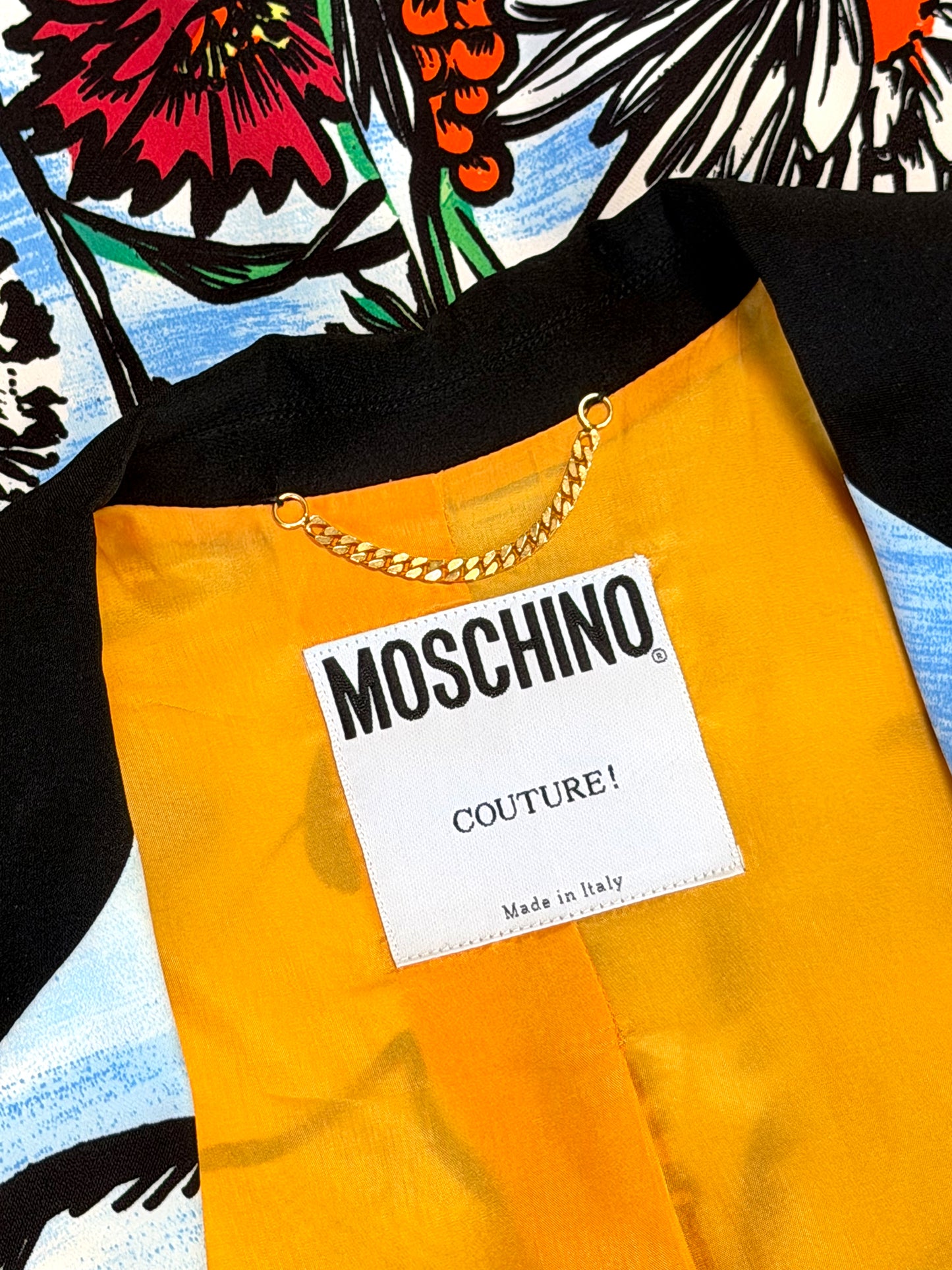MOSCHINO Couture! Rare 1990s Vintage Dove Novelty Print Jacket