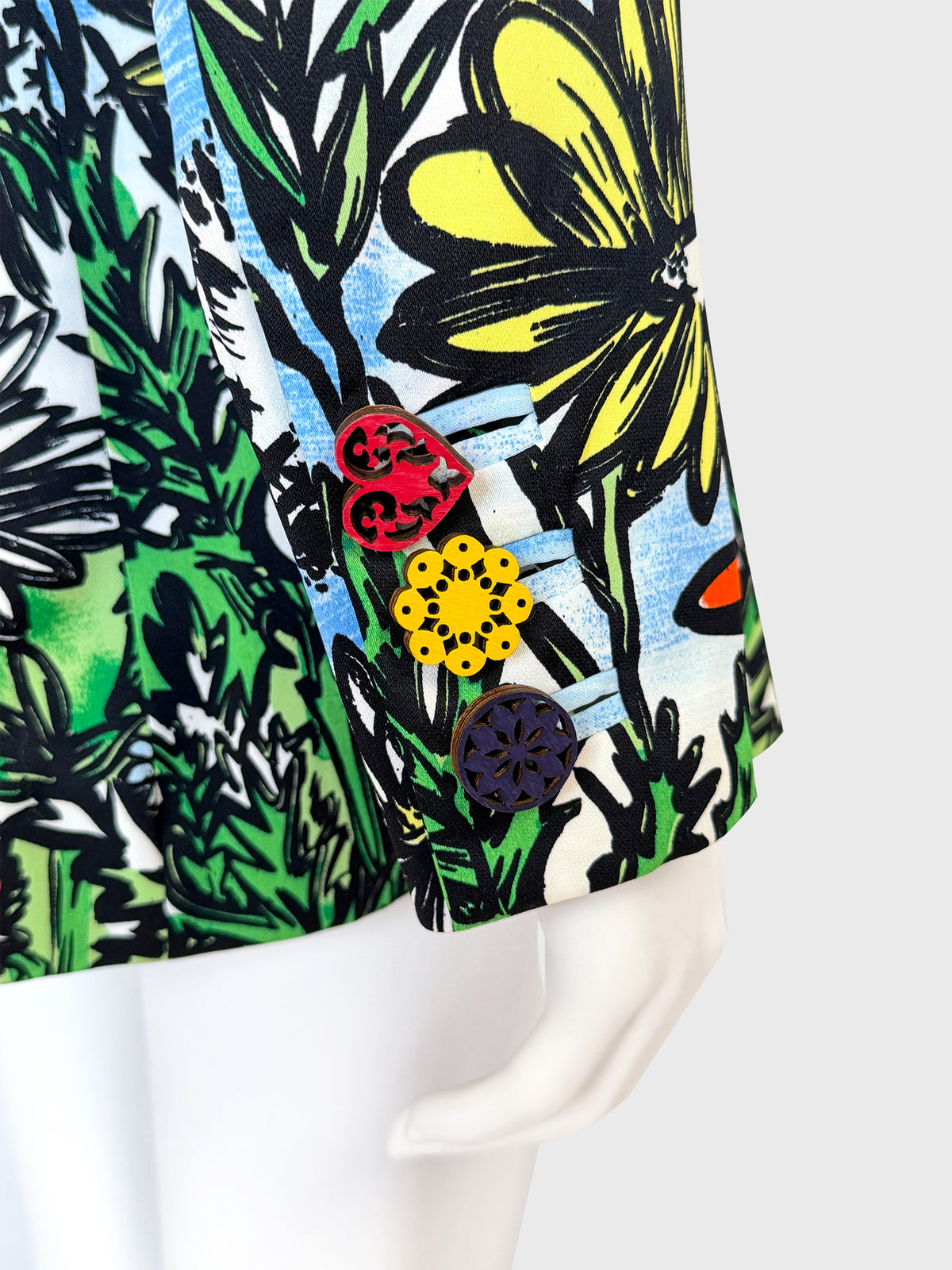 MOSCHINO Couture! Rare 1990s Vintage Dove Novelty Print Jacket Size L-XL