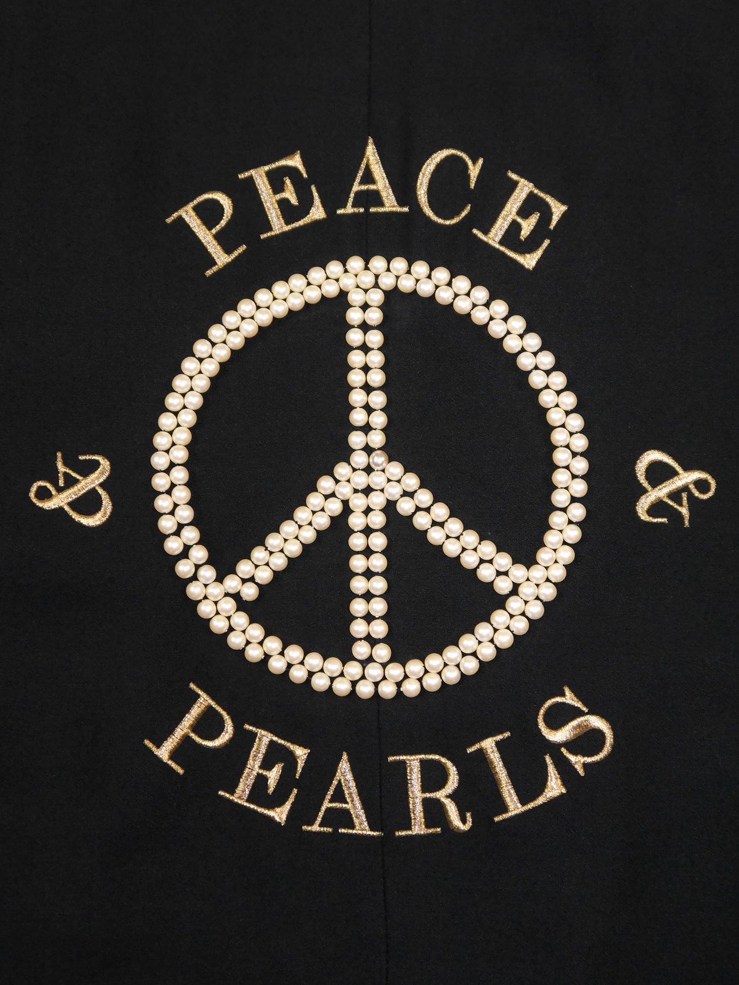 MOSCHINO Couture! Fall 1989 Vintage Peace & Pearls Beaded Jacket Size M