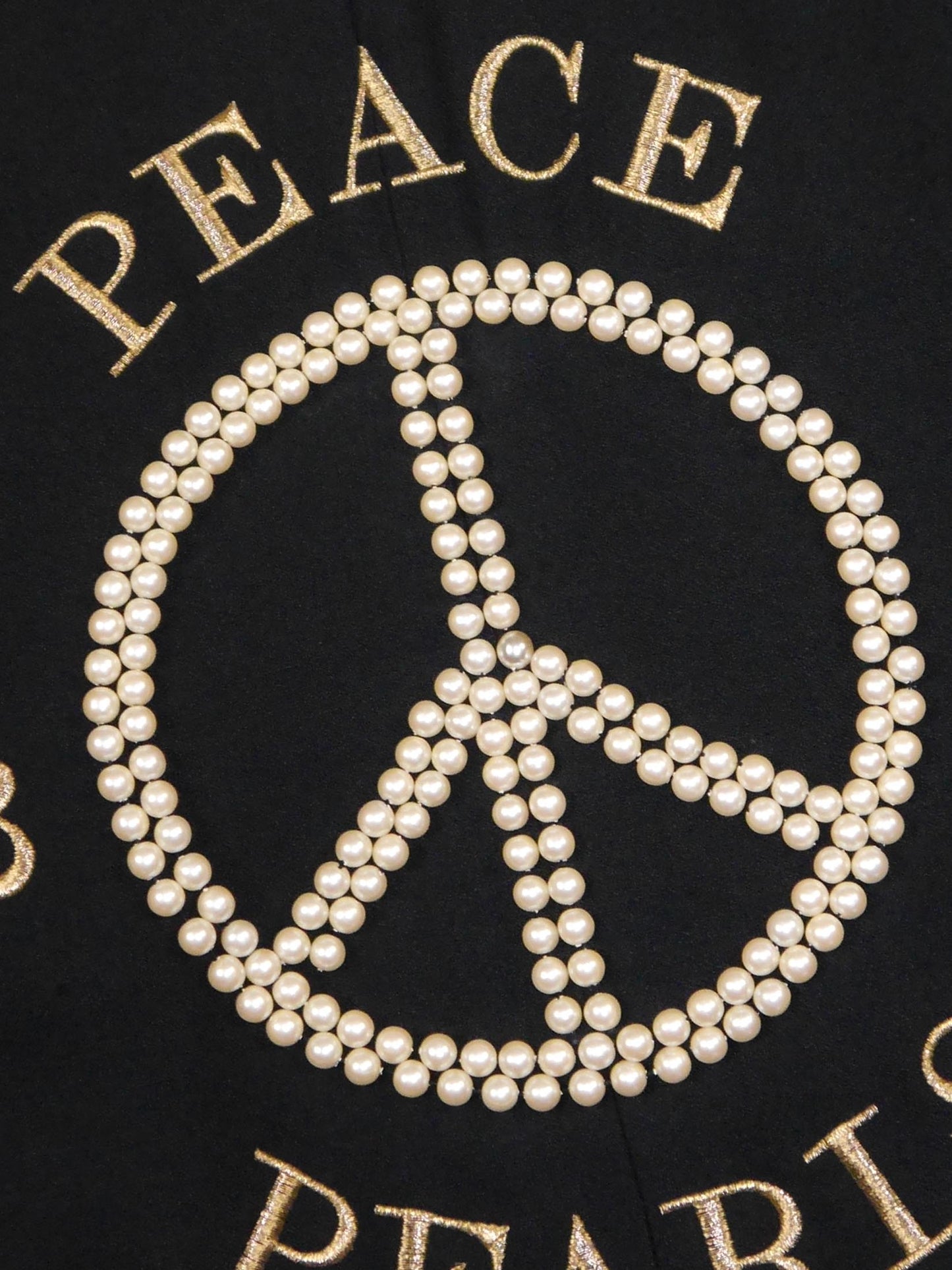 MOSCHINO Couture! Fall 1989 Vintage Peace & Pearls Beaded Jacket Size M