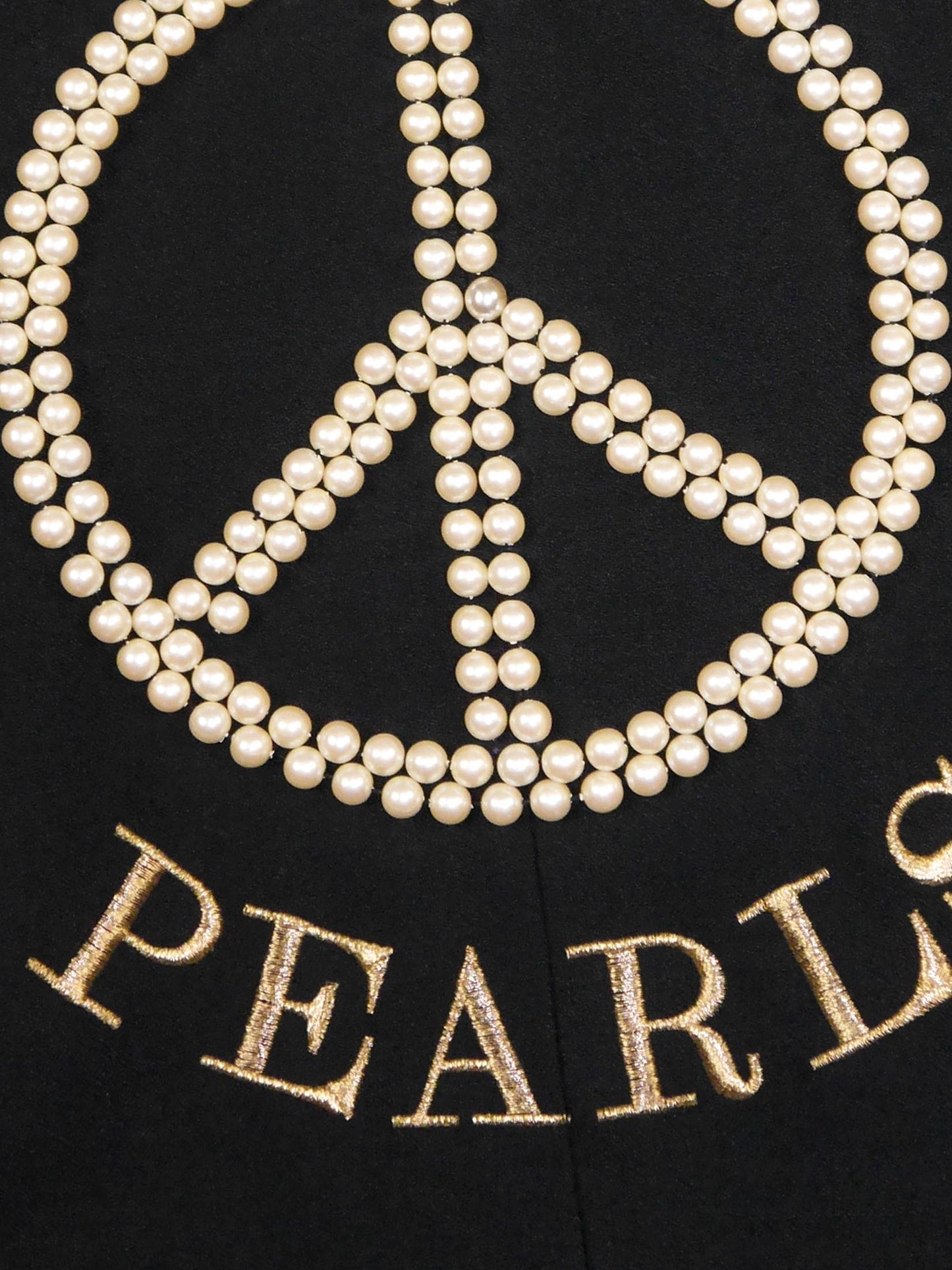 MOSCHINO Couture! Fall 1989 Vintage Peace & Pearls Beaded Jacket Size M