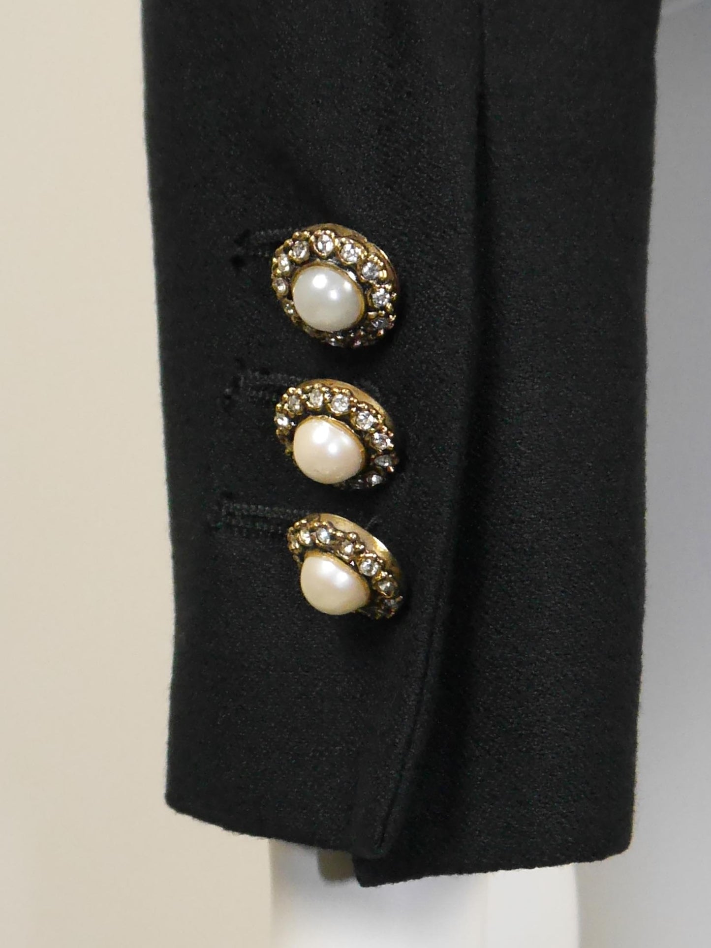 MOSCHINO Couture! Fall 1989 Vintage Peace & Pearls Beaded Jacket Size M