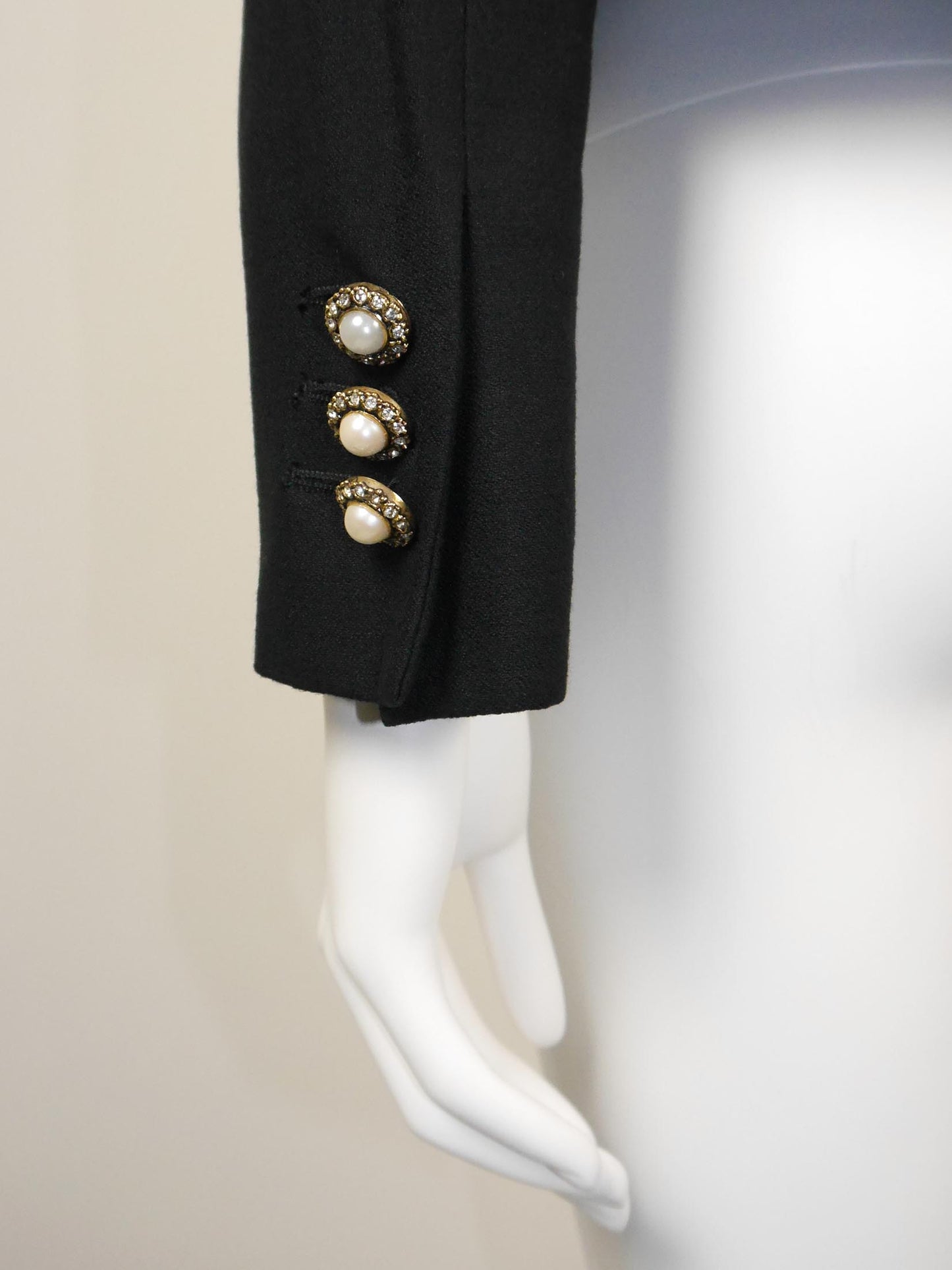 MOSCHINO Couture! Fall 1989 Vintage Peace & Pearls Beaded Jacket Size M