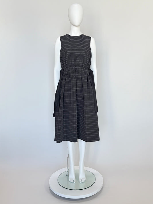 NOIR KEI NINOMIYA Comme des Garçons 2017 Vintage Pinstripe Dress w/ Open Sides Size XS