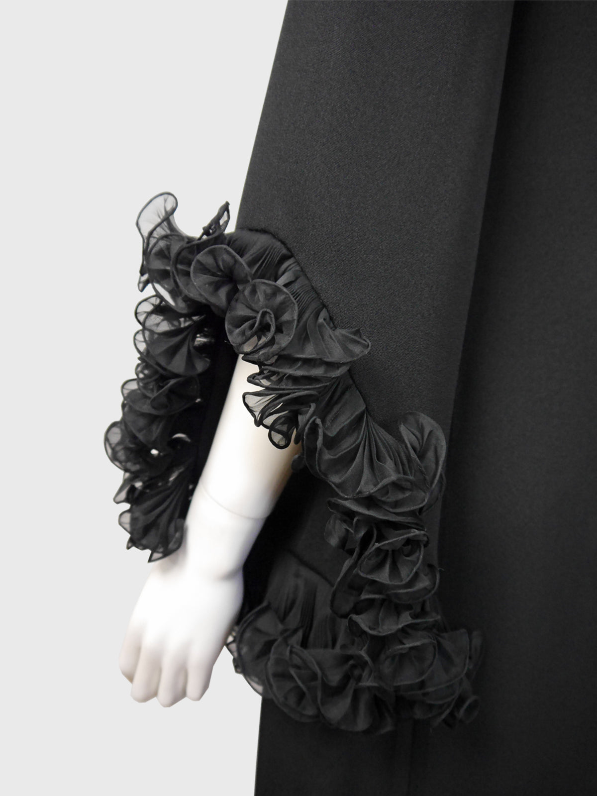 PIERRE BALMAIN 1960s Vintage Evening Dress w/ Ruffled Sleeves