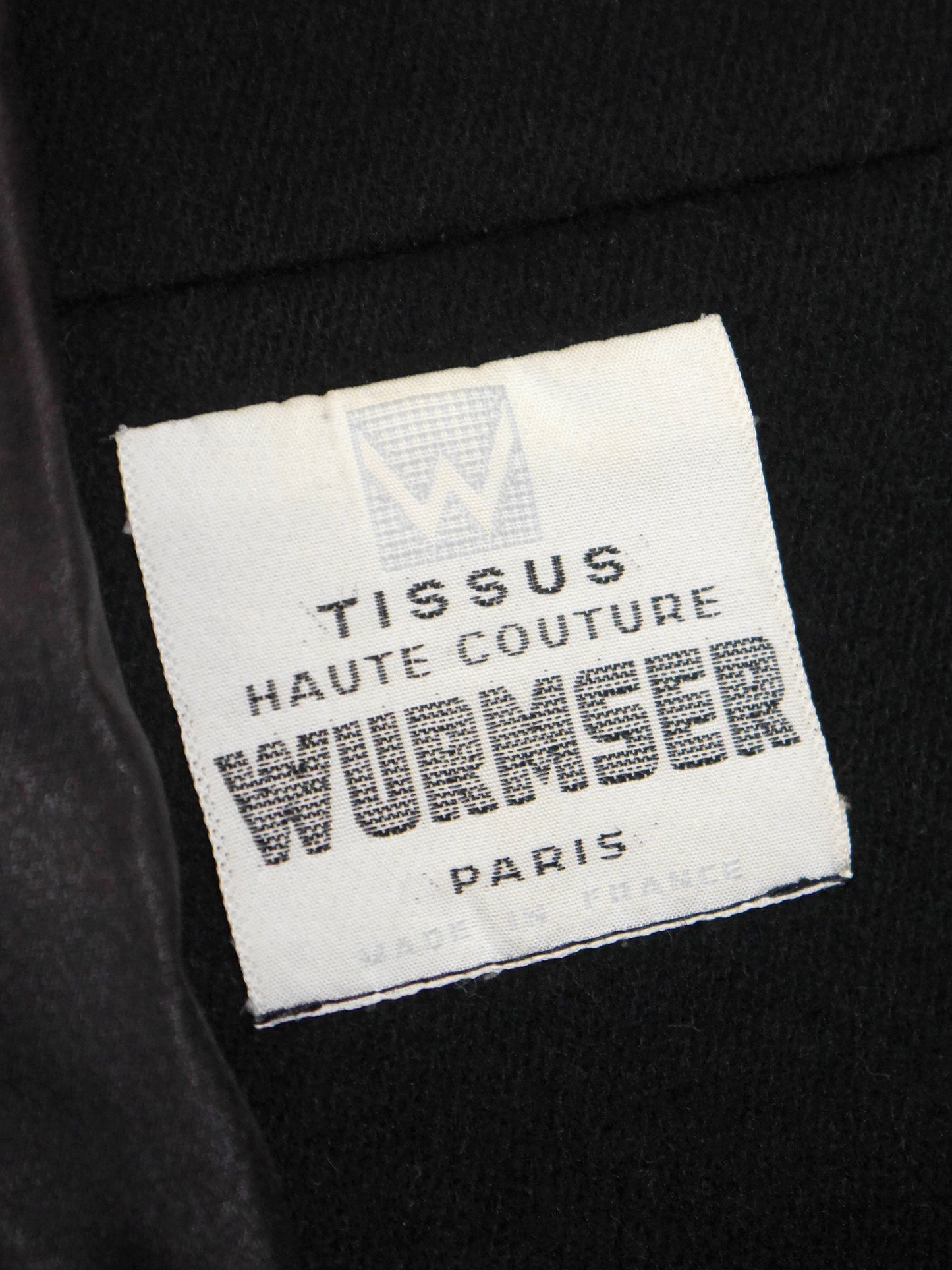 PIERRE CARDIN 1960s 1970s Vintage Black Wool Coat w/ Fox Fur Size XS-S