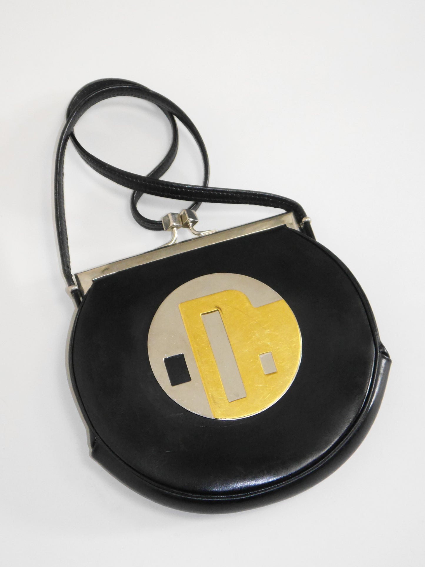 PIERRE CARDIN 1960s Vintage Collectible Space Age Handbag Shoulderbag