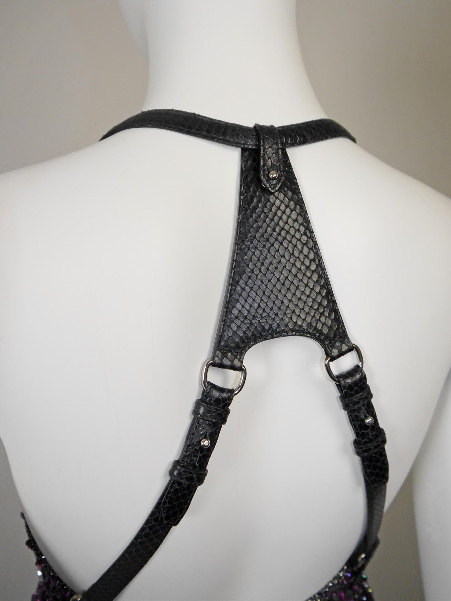 ROBERTO CAVALLI Fall 2012 Vintage Fully Beaded Harness Mini Dress Size XS