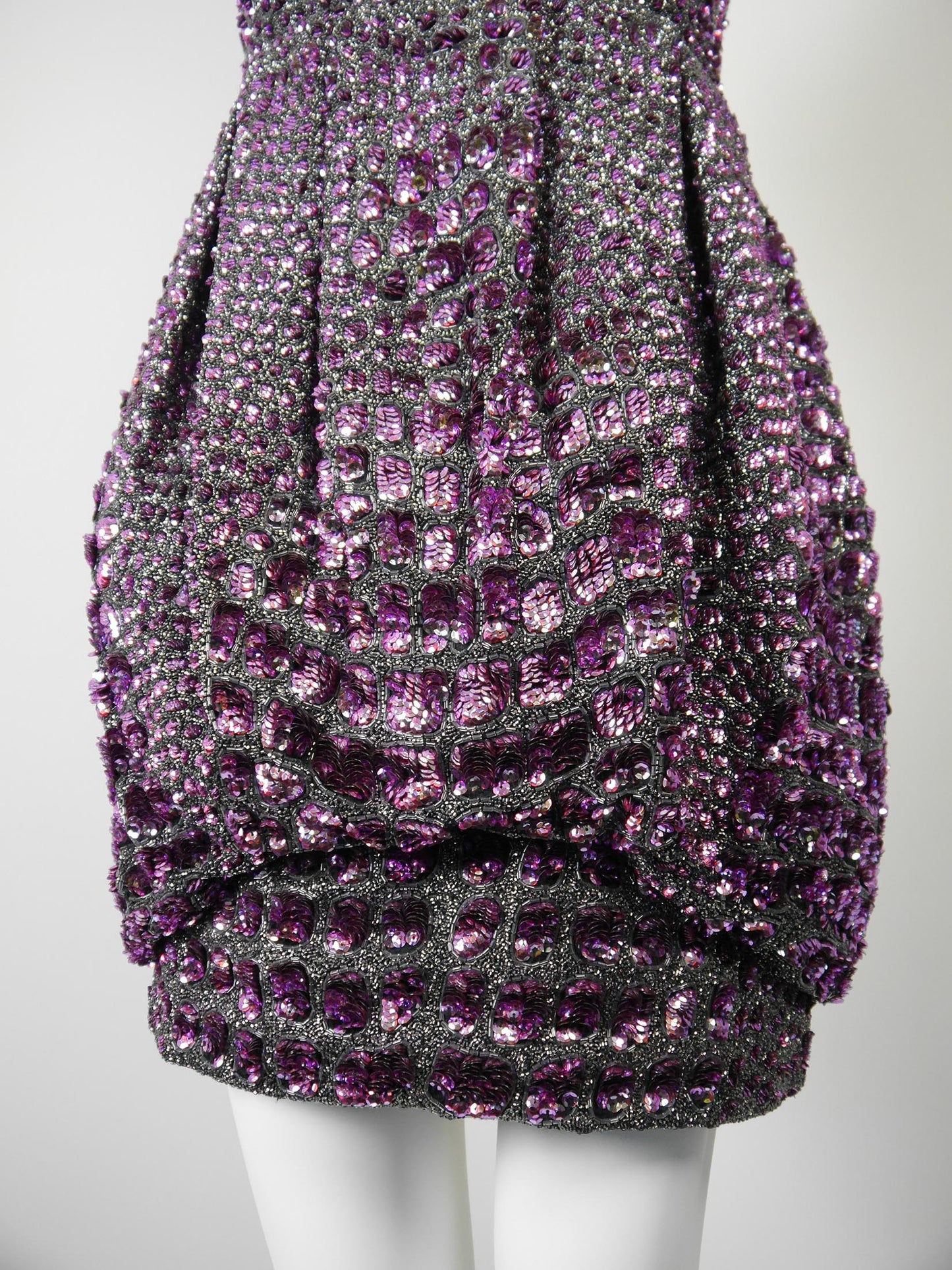 ROBERTO CAVALLI Fall 2012 Vintage Fully Beaded Harness Mini Dress Size XS