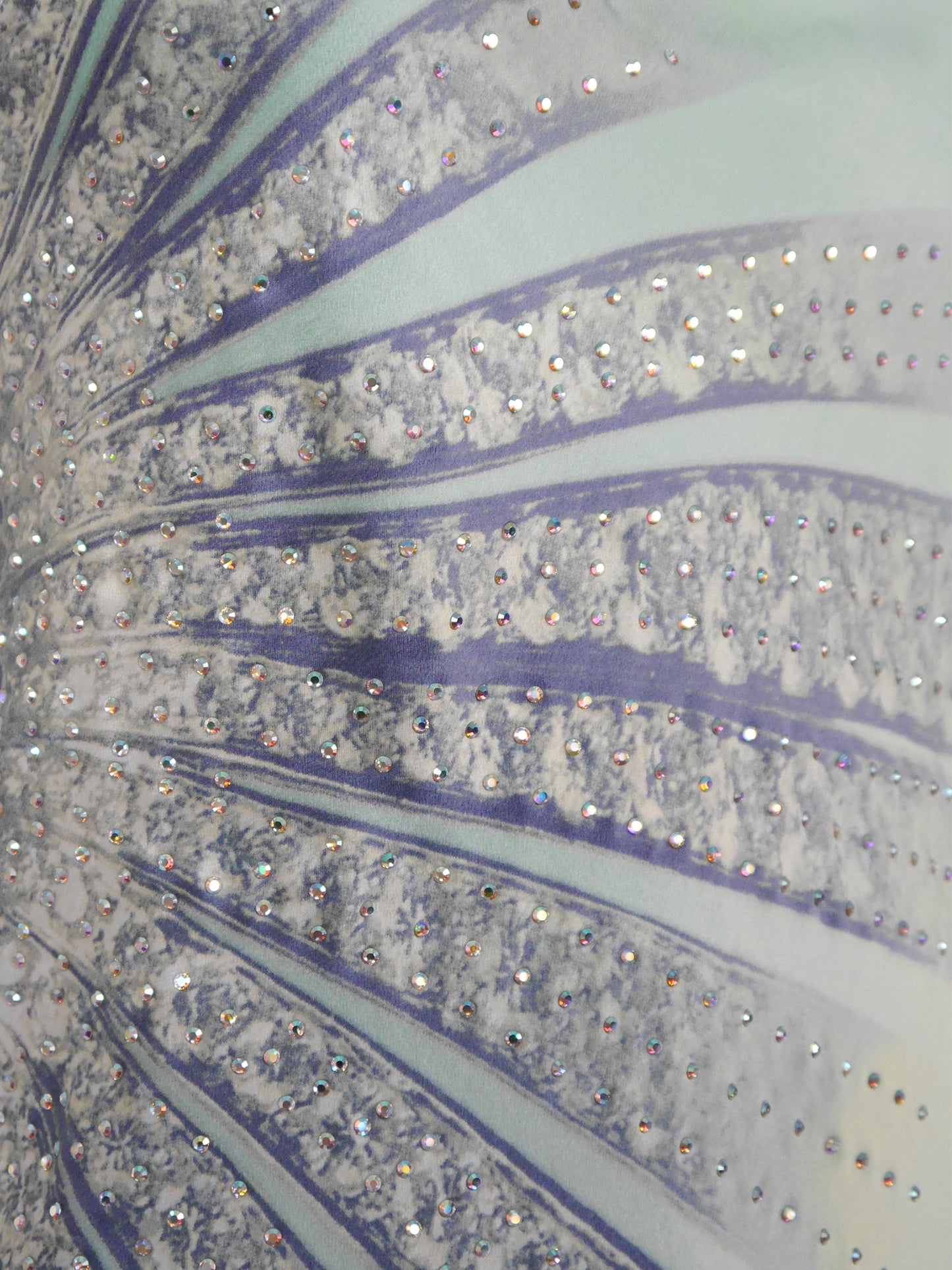 ROBERTO CAVALLI Spring 2000 Vintage Crystal Embellished Ombré Silk Slip Dress Size S