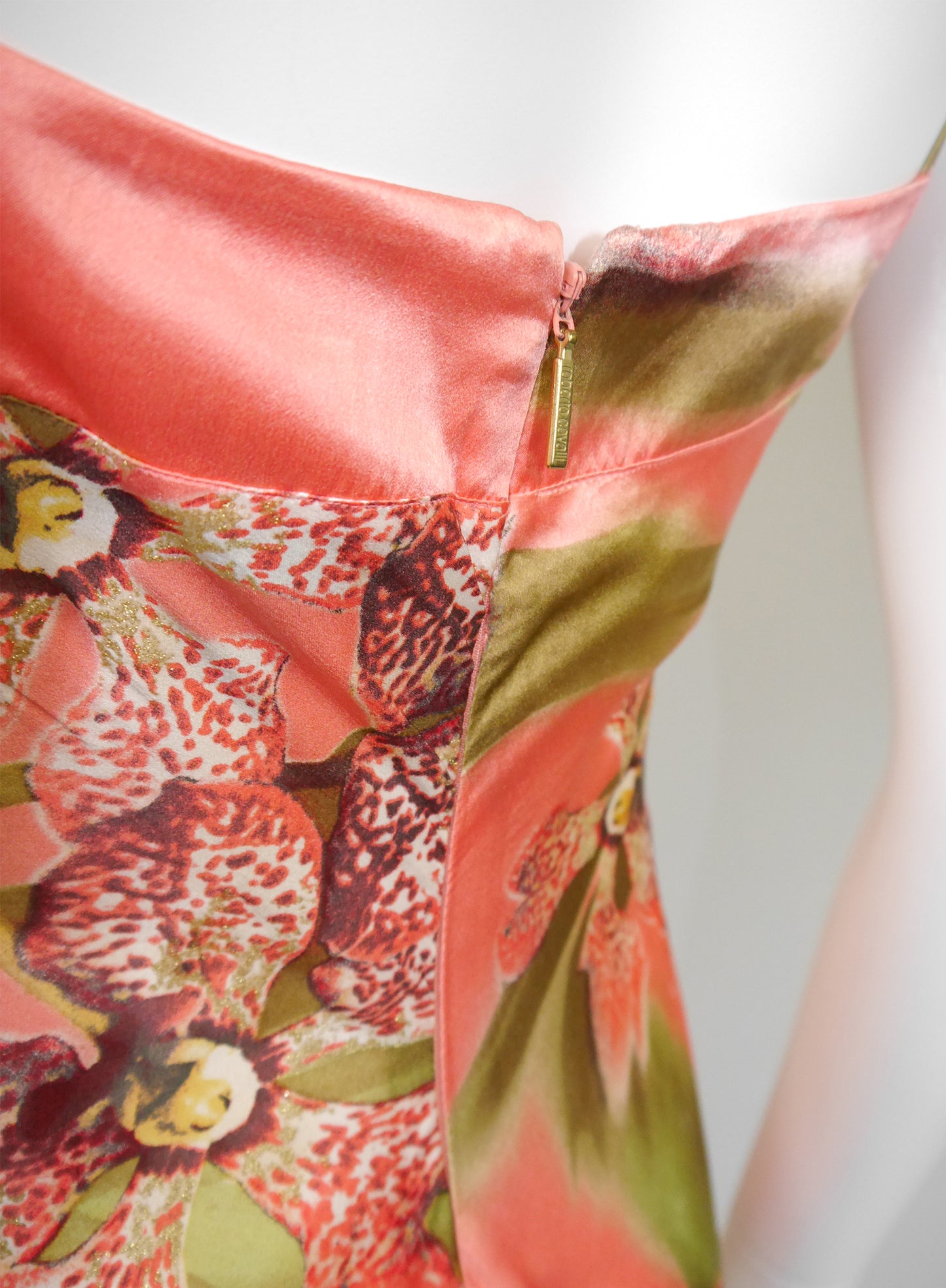 ROBERTO CAVALLI Spring 2005 Vintage Orchid Print Silk Maxi Gown