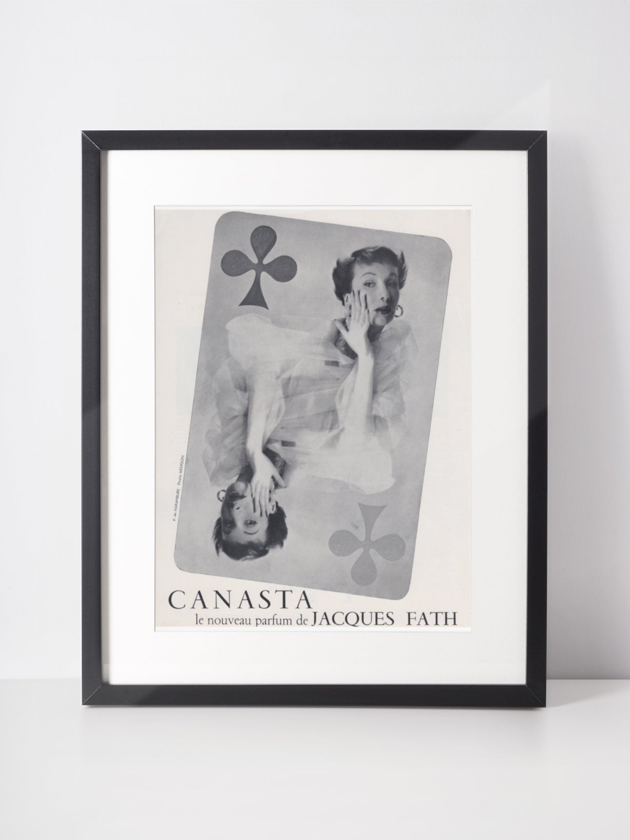 JACQUES FATH 1951 Vintage Advertisement 1950s Canasta Perfume Print Ad Fragrance Parfum