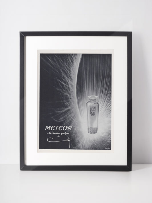 COTY 1951 Vintage Advertisement 1950s Meteor Perfume Print Ad Fragrance Parfum