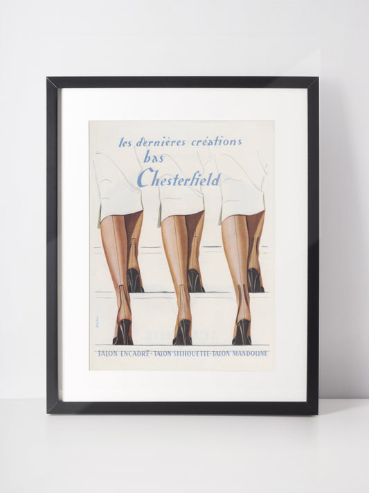 CHESTERFIELD 1951 Vintage Advertisement 1950s Hosiery Print Ad