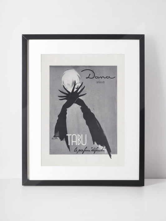 DANA 1951 Vintage Advertisement 1950s Tabu Perfume Print Ad Fragrance Parfum