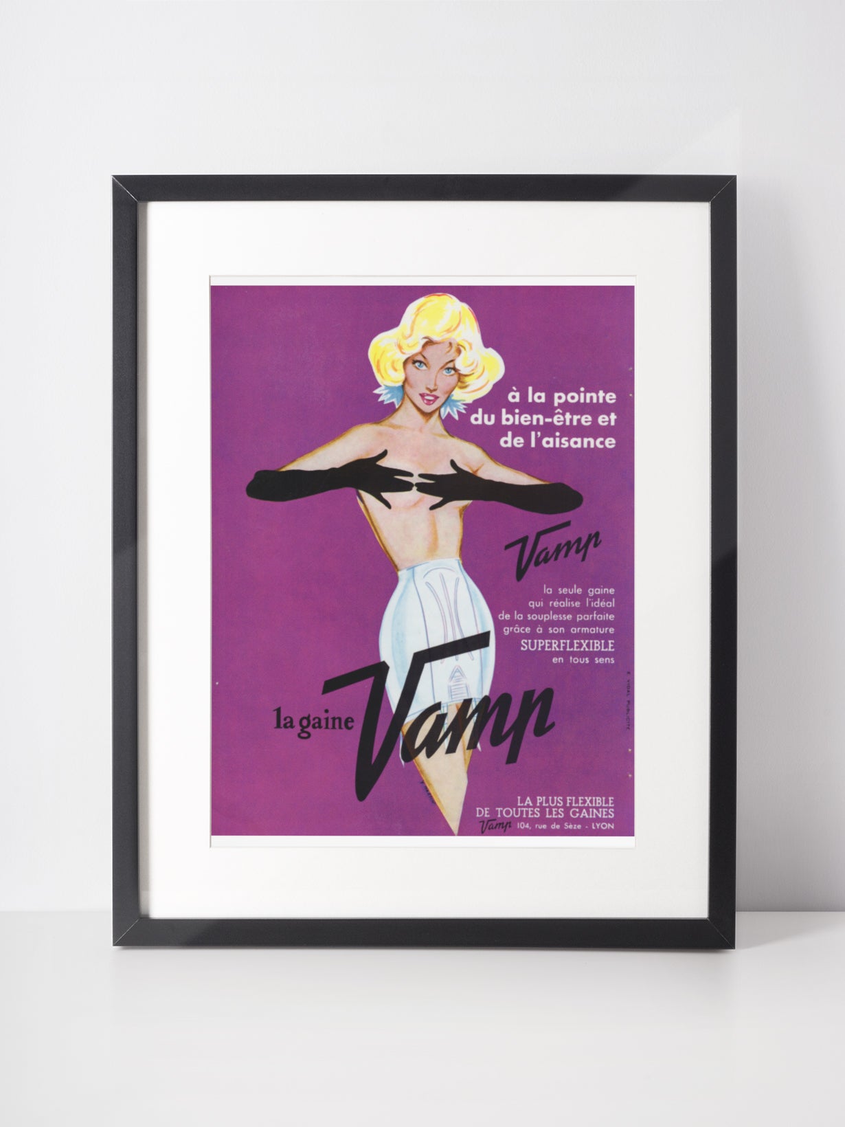 VAMP 1958 Vintage Print Advertisement 1950s Lingerie Ad Illustration