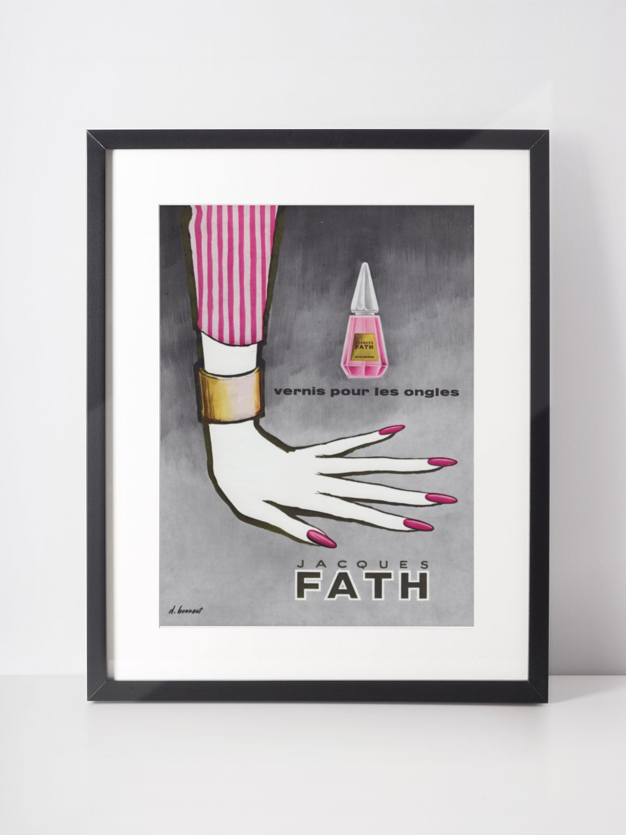 JACQUES FATH 1959 Vintage Print Advertisement 1950s Beauty Ad Illustration
