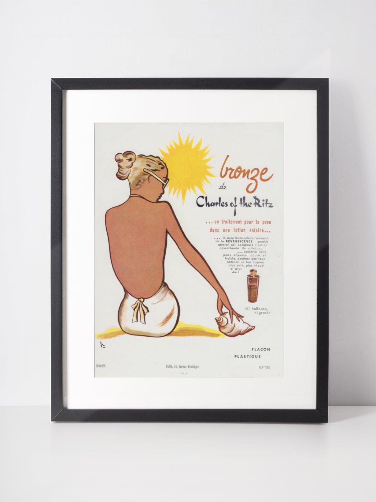 CHARLES OF THE RITZ 1959 Vintage Print Advertisement 1950s Beauty Ad Illustration