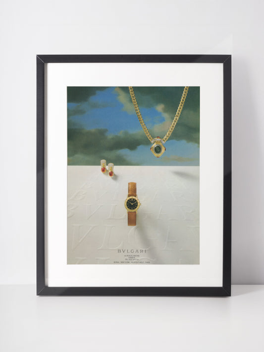 BVLGARI 1985 Vintage Print Advertisement Bulgari Jewelry Luxury Watches Ad
