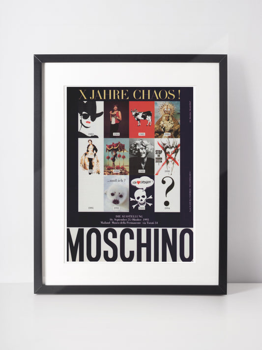 MOSCHINO 1993 Vintage Print Advertisement 1990s Magazine Ad Fashion
