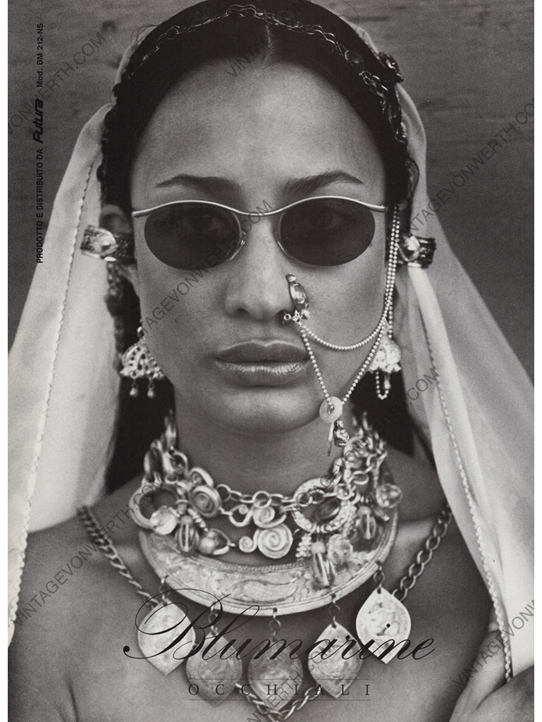 BLUMARINE 1994 Vintage Advertisement 1990s Fashion Print Ad Sunglasses