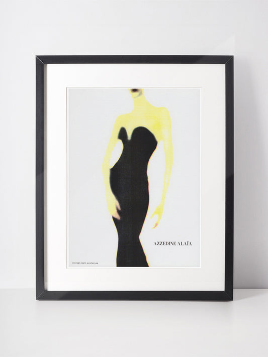 AZZEDINE ALAïA 1994 Vintage Fashion Illustration Print Mats Gustafson 1990s