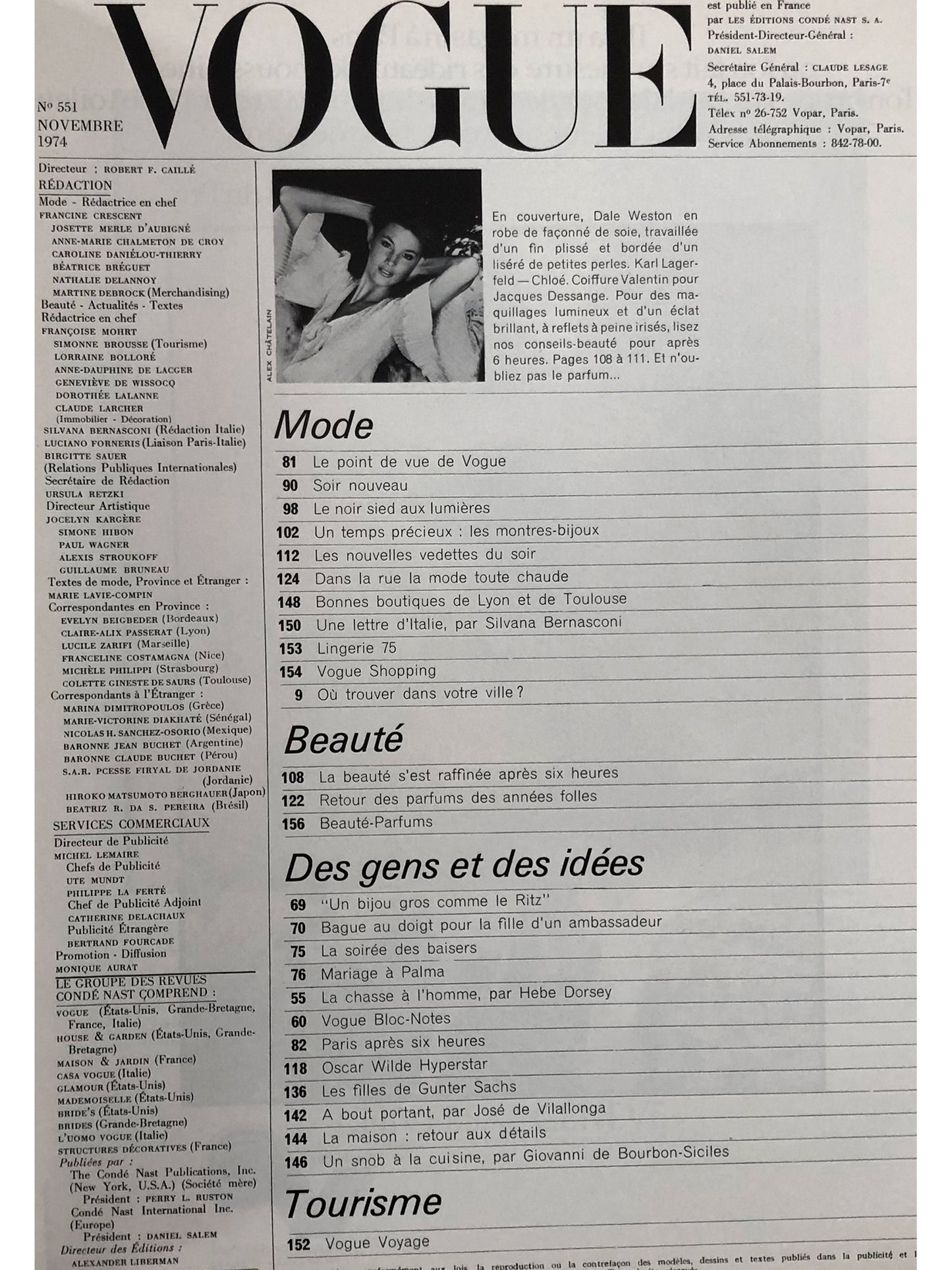 VOGUE PARIS November 1974
