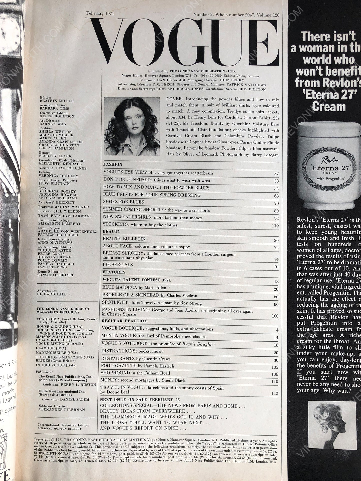 British VOGUE UK February 1971