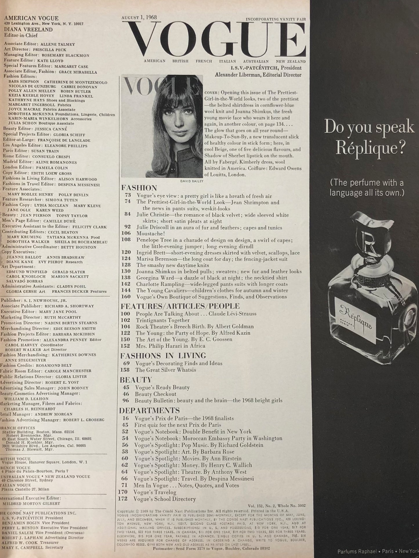 VOGUE US August 1, 1968