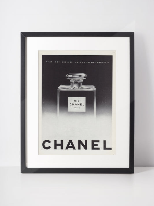 CHANEL 1957 Vintage Print Advertisement Perfume Parfum 1950s