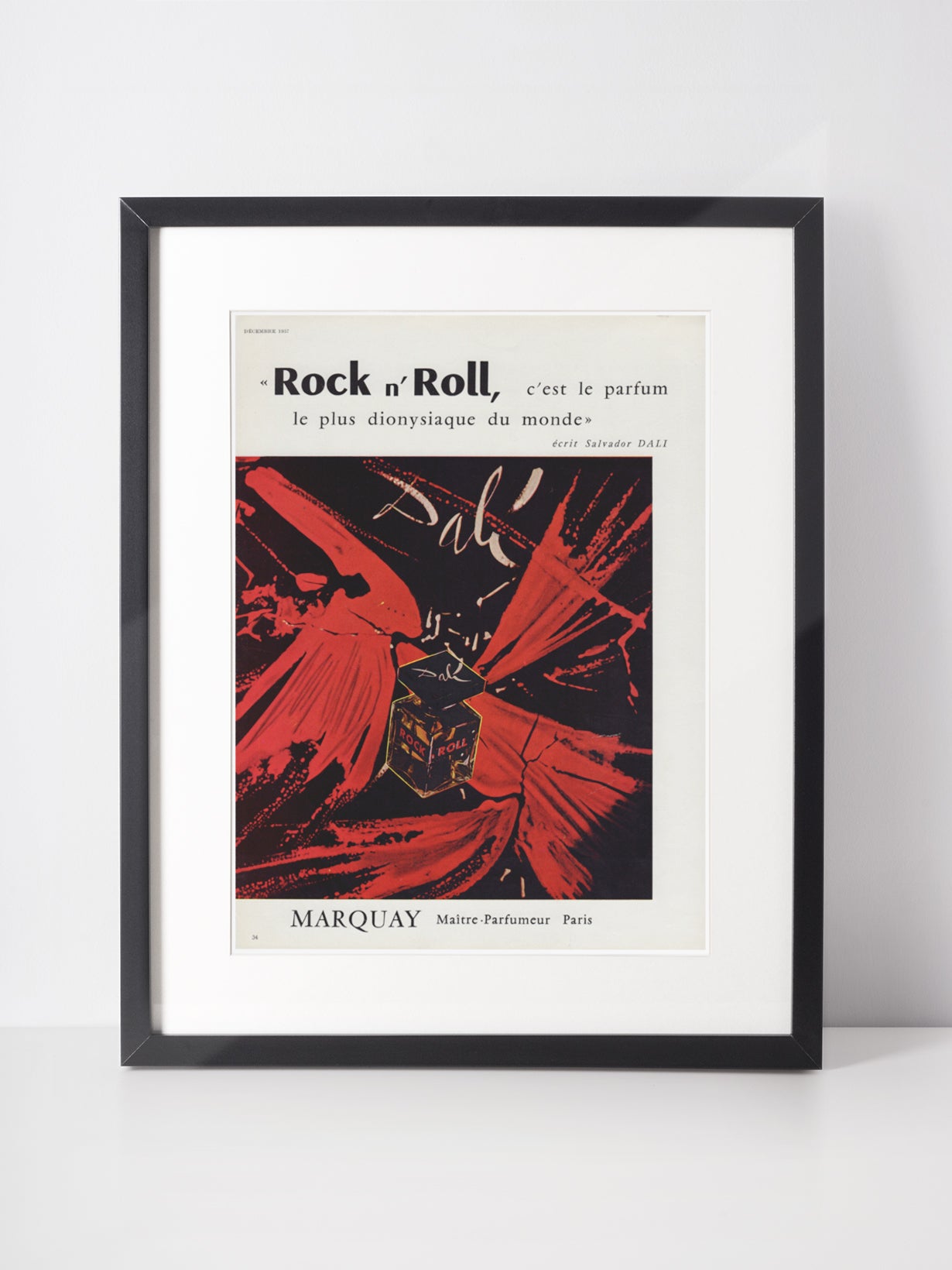 MARQUAY 1957 Vintage Print Advertisement Perfume Salvador Dalí 1950s