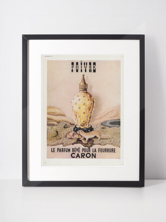 CARON 1957 Vintage Print Advertisement Perfume Parfum 1950s