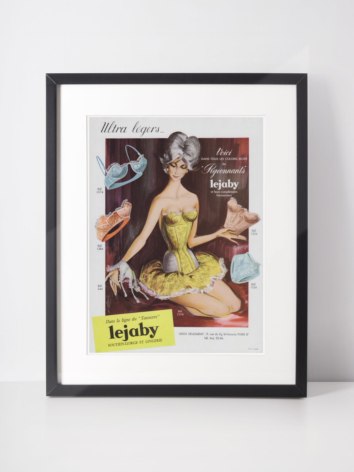 LEJABY 1959 Vintage Print Magazine Advertisement Lingerie 1950s