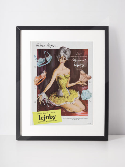 LEJABY 1959 Vintage Print Magazine Advertisement Lingerie 1950s