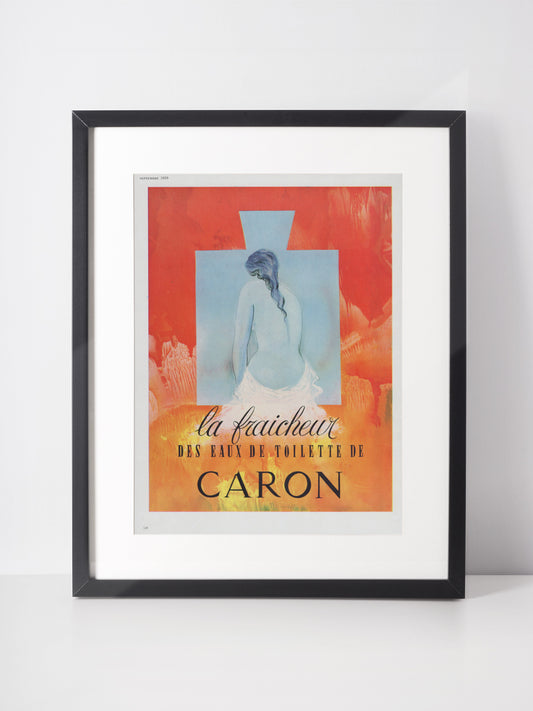 CARON 1959 Vintage Print Advertisement Perfume Parfum Fragrance 1950s
