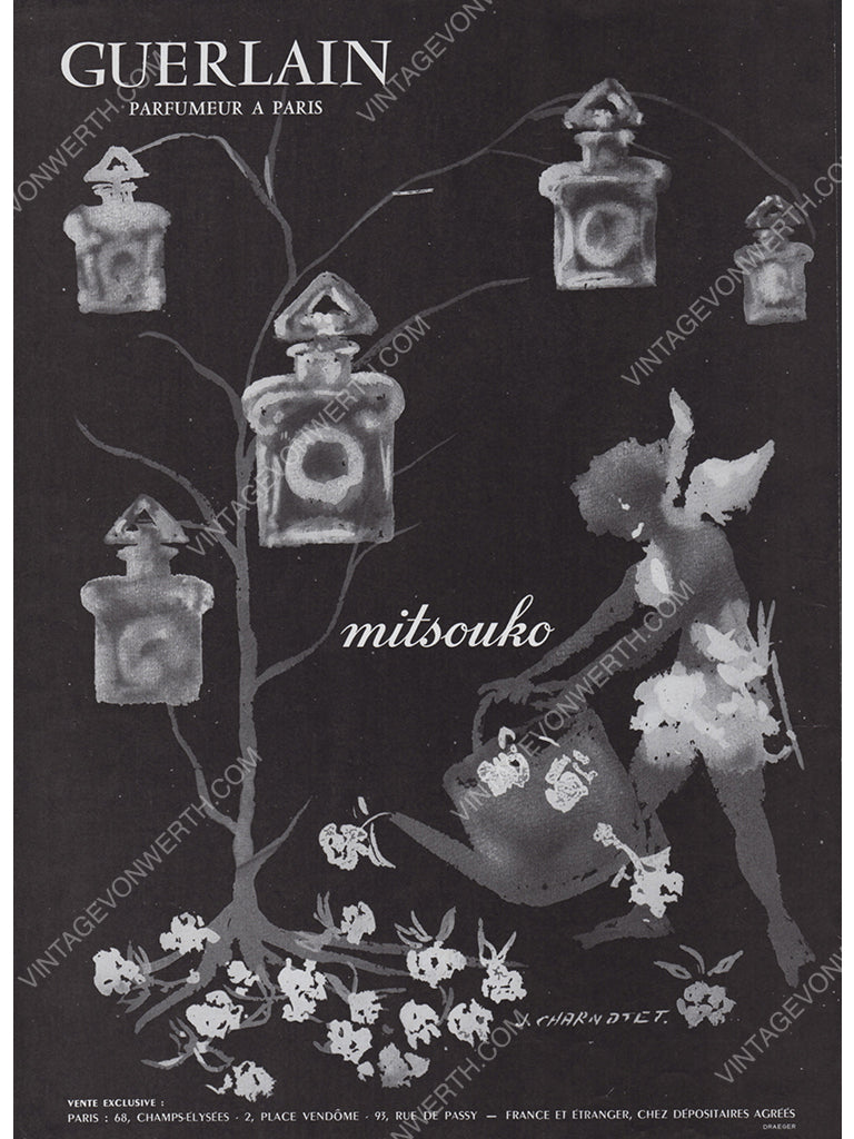 LANVIN 1959 Vintage Print Advertisement Perfume Parfum Fragrance