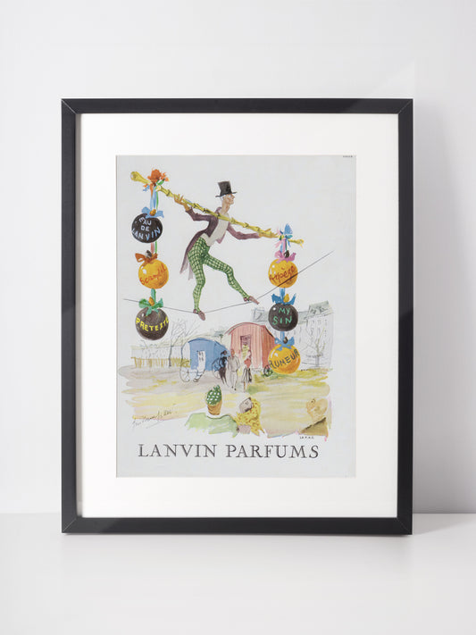 LANVIN 1959 Vintage Print Advertisement Perfume Parfum Fragrance